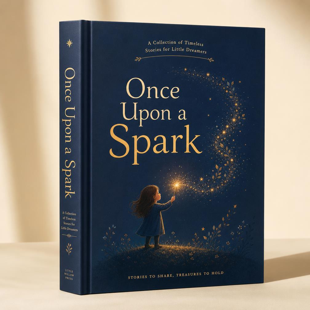Mock-up of the SPARK Young Authors Anthology hardcover book